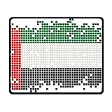 Vereinigte Arabische Emirate Fliesen Flagge Rutschfeste Einzigartige Designs Gaming Mouse Pad Schwarzes Tuch Rechteck Mousepad Art Naturkautschuk Mausmatte Mit G