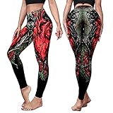 BAODANA Damen Halloween Lange Leggings Bequem Weich Sportleggings Yogahose Hohe Elastische Taille Sporthose Slim Fit Blickdicht Fitnesshose Laufhose Bauchkontrolle für Yoga Fitness Sp