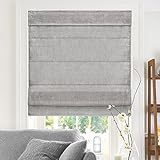 CHICOLOGY Schnurlose Raffrollo, moderner Stoff, 121,9 x 162,2 cm (B x H), belgischer Denim (Sichtschutz und Lichtfilterung)