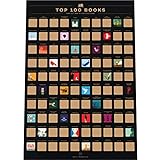Enno Vatti 100 Books Bucket List Scratch Off Poster - Top Bücher Rubbelkarte (42 x 59,4 cm)