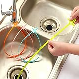 Praktisch Ablauf Schlangenreiniger Küche Bad Bodenablauf Abwasserkanal Waschbecken Reinigungsstäbchen Haken Haarentfernung Rohrreiniger Haken Toilette Badewanne Reinigungsbürste Haarfänger Rosa Lang