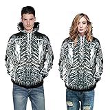 Unisex Hoodie 3D Druck Paar Outfit mit Kapuze Kordelzug Pullover Halloween Winterjacke Casual Loose Kapuzenpullover Herbst Winter Sweatshirt Mode Kapuzenjacke Taschen Streetwear Jack