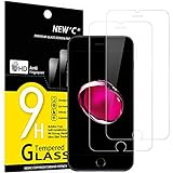 NEW'C 2 Stück, Schutzfolie Panzerglas für iPhone 7 und iPhone 8, Frei von Kratzern, 9H Härte, HD Displayschutzfolie, 0.33mm Ultra-klar, Ultrabeständig