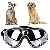 Hunde Sonnenbrille, YOUTHINK Verstellbare Hundebrille Haustier Sonnenbrille Modischer Augenschutz Winddichte Regensichere Sonnenbrille für Mittelgroße und Große H