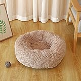 Hundebett Plüsch Haustierbett Hundekissen Katzenkissen Donut maschinenwaschbar RutschfestRund Katzenbett flauschig Weiches Schlafen Winter Warm, Gummi-70