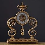 LHQ-HQ Antike Metall Uhr arbeitet stummen Retro Tischuhr europäische Wohnzimmer Z