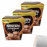 Nescafé 3 in 1 Eiskaffee ist so lecker wie Filterkaffee mit Kondensmilch 3er Pack (Karton 10er Pack x 20g) + usy Block