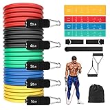ROSAPOAR Pull Up Resistance Bands Assist Exercise Workout Band Set for Fitness Strength Weightlifting and Powerlifting- Stretch Mobility Assistance Bands at Home Gym/Crossfit Training (Set of 5)