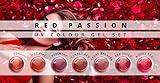 N&BF 7er Farbgel Set Red Passion | 7x5 ml UV Color Gel Sparset | Colourgel in sieben verschiedenen Rot-Tönen | Made in EU | Sparpaket für Gelnägel & Nail Art Design | Profi Nagelgel b