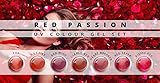 N&BF 7er Farbgel Set Red Passion | 7x5 ml UV Color Gel Sparset | Colourgel in sieben verschiedenen Rot-Tönen | Made in EU | Sparpaket für Gelnägel & Nail Art Design | Profi Nagelgel b