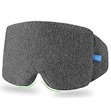 Nachtmaske,VOLUEX Baumwolle Schlafmaske Ultraweiche und bequem Schlafbrille für Frauen Herren,100%lichtblockierende Hautfreundlich Schlafmasken,Verstellbarem Augenmaske für Reisen,Nick
