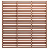 Tidyard Gartenzaun Element Zaunfeld Zaunelement Sichtschutzzaun Windschutzzaun Lamellenzaun WPC Braun 170x180