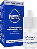 Gouttes bleues lotion hydratante stérile yeux 10