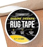 Dünnes strapazierfähiges doppelseitiges Teppich-Klebeband für Teppiche auf Hartholzböden und Teppichen, sichere Teppiche mit starkem doppelseitigem Teppichband für Holzböden (1,8 cm x 22,9 m)