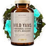 Yamswurzel Extrakt (Wild Yams) - 1000 mg je Tagesdosis - 20% Diosgenin (200 mg) - Vegan - 180 Kapseln - FSA N
