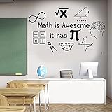 Mathe ist fantastisch Zitat Mathematik Symbol Mathematische Formel PI Vinyl Wandaufkleber Aufkleber Schlafzimmer Klassenzimmer Schule Büro Studio Wohnkultur Wandb