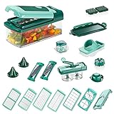 Genius Nicer Dicer Fusion Smart Set 28teilig + Twist - Obst- und Gemüseschneider Gemüsehobel Zerkleinerer Zwiebelschneider T