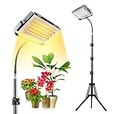 Pflanzenlampe LED, Pflanzenlicht mit Ständer, Xingruyu Vollspektrum 150W LED Bodenpflanze Wachstumslampe für Zimmerpflanzen, mit Ein/Aus-Schalter, flexiblem Schwanenhals, verstellbarem S