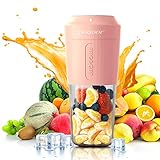 Mixer Smoothie Maker, Podoor Tragbarer Mixer für Smoothies und Shakes mit 3000mAh Batterie, 24.000 U/Min, BPA-Free Kompakter Juicer Blender Elektrisch für Haushalt, Reise, Outdoor-350