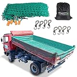 CargoVA® Intelligentes Anhängernetz 3x4M - Hängernetz mit Gummiseil, Eckenmarkierung, Beutel und Haken - zur perfekten Ladungssicherung