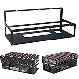 Mining Rig Frame, Steel Open Air Miner Mining Frame Rig Case Up to 8 GPU for Crypto Coin Currency Bitcoin Mining Accessories Tools -Frame Only, Fans & GPU is not I