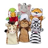 Melissa & Doug Safari Friends Handpuppen | Handpuppen und Theater | weiches Spielzeug | 3+ | Geschenk für Jungen oder M