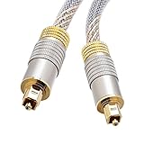 Toslink-Kabel (digitales optisches Audiokabel, Toslink-Kabel, Glasfaser, vergoldet, Stecker auf Stecker, geflochtene Ummantelung für Playstation- und Xbox-Pro-Serie, 1,8 m, 3 m) 10 F