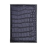 Anliyou Taschen Reisepasshülle mit künstlichem Krokodilleder Retro Kartenhüllen Travel Wallet mutifunktional Geldbörse aus PU Passport Hülle Schekbuchhüllen Violett Rot Schwarz Grün Blau Orange Urlaub