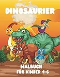 Dinosaurier-Malbuch für Kinder 4-6: 50 niedliche und erstaunliche Jumbo-Dinosaurier zum Ausmalen Seiten zum Entspannen und kreativen B