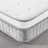 Vesgantti Matratze 90x200 Federkernmatratze 7-Zonen Taschenfederkernmatratze Modern Tonnentaschenfederkernmatratze Comfort Boxspring Mattress (H3, Fashion Box-top 24cm)