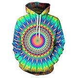 Hoodie Herren Frühling Herbst Trend Wirbel Tie-Dye Druck Paaren Sweatshirt Lose Modern Hip-Hop-Stil Täglich Party Casual All-Match Frühling Herbst Unisex Pullover G-7 4XL