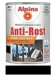 Metallschutzlack glänzend schwarz 0,75l Anti-Rost, RAL 9005
