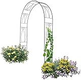 Rosenbogen Torbogen Rankhilfe Spalier Rosen Bogen Outdoor-Hochzeits-Bogeneisen für Brautparty-Dekorationen Leichter Gartenbogen für verschiedene Kletterpflanzen, Pergola für Hinterhof, Rasen, T