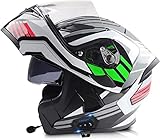 BDTOT Modularer Motorradhelm mit integrierter Anti-Fog-Doppel-Sonnenblende,MotorradIntegralhelmUnisex ECE-ZertifizierungMotorcross-H