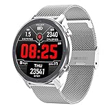 ZWG Smart Watch Herren 1,3 Zoll Voller Touchscreen IP68 Wasserdicht Pulsuhren Fitness Smartwatch(C)