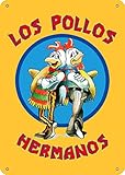 Mzzxpt Los Pollos Hermanos Orange Inspiration Text Kunst Metall Blechschild 30,5 x 20,3 cm Wandk