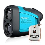 MiLESEEY Laser Golf Entfernungsmesser 600M mit Slope, ± 0,5m Genauigkeit, Flaggensperre, Scan Modus, Entfernungsmesser Jagd mit 6 facher Vergrößerung,Geschwindigkeitsmessung