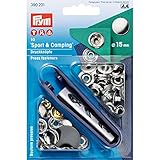 Prym Campingartikel Sport und Camping 390201 Nähfrei-Druckknopf Sport & Camping Messing 15 mm silberfarbig, M