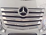 24/7Auto Edelstahl Frontgrill Abdeckung Dekorationen für Actros MP4 Trucks Spiegelpoliertes Zubehö