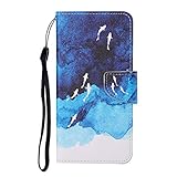Unichthy Für iPhone SE 2020 / iPhone 8 / iPhone 7 Handyhülle Flip Bunt Druck PU Leder Stoßfest Wallet Case Stand Magnetic Money Pouch Folio Silikon Schutzhülle Shell F