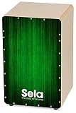 Sela SE 053 Varios Green Snare Cajon mit Sela Snare System, geeignet für Anfänger und Fortgeschrittene, Made in Germany