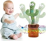 JISON21 Tanzender Kaktus Plüschtier, Sprechender Kaktus Singender und Tanzender Kaktus Plüsch Kaktus-Spielzeug Elektronischer Dancing Cactus Toy für Kinder Stofftier Geschenke (Grün)