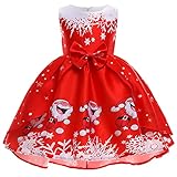 Partykleid Mädchen Weihnachtskleid Kurzarm A-Linie Weihnachten Festlich Festzug Hochzeit Brautjungfer Kleid Swing Abendkleid Weihnachtskleid Vintage Knielang Festkleid fü