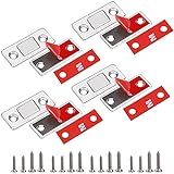PERFETSELL 4 Sets Magnetschnäpper Schranktür Selbstklebend Tür Möbelmagnet Stark Möbel Magneten Schublade mit Schrauben Magnet Tür für Möbeltüren Kabinett Balkontür Schiebetür Magnetschloss Schrank