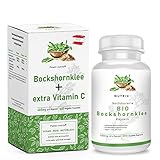 Bockshornklee 200 Kapseln + zusätzlich Vitamin C | aktivierte Bockshornkleesamen aus ÖSTERREICH kein Import - vegan – hochdosiert – g