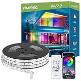 Led Band Aussenbereich 16M, Novostella RGB Led Schlauch Sync mit Musik, Led Strip Outdoor Wasserdicht, Lichtschlauch mit App für Draußen, Balkon, Garten, Baum, Weihnachten, Hochzeit, Party