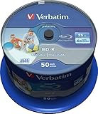 Verbatim BD-R SL Datalife 25 GB - Blu-Ray-Disk - 6-fache Brenngeschwindigkeit - Groß bedruckbar - Hardcoat Scratch Guard - Spindel - 50er Pack