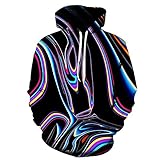 XDJSD Herren Sweatshirt Hoodie Große Pullover Jacke Herren Print Kapuzenpullover Personalisierte Bunte Tiger Top