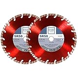 2x Diamanttrennscheibe Beton Turbo SRS8 - Ø 230 / Diamant-Scheibe mit 22,23 mm Bohrung Trennscheibe geeignet für Beton, Bordstein, Dachziegel und Verb