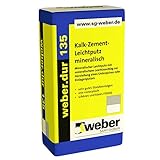 Weber.dur 135 30kg Kalk-Zement Leichtputz mineralisch Unterputz Einlagenp